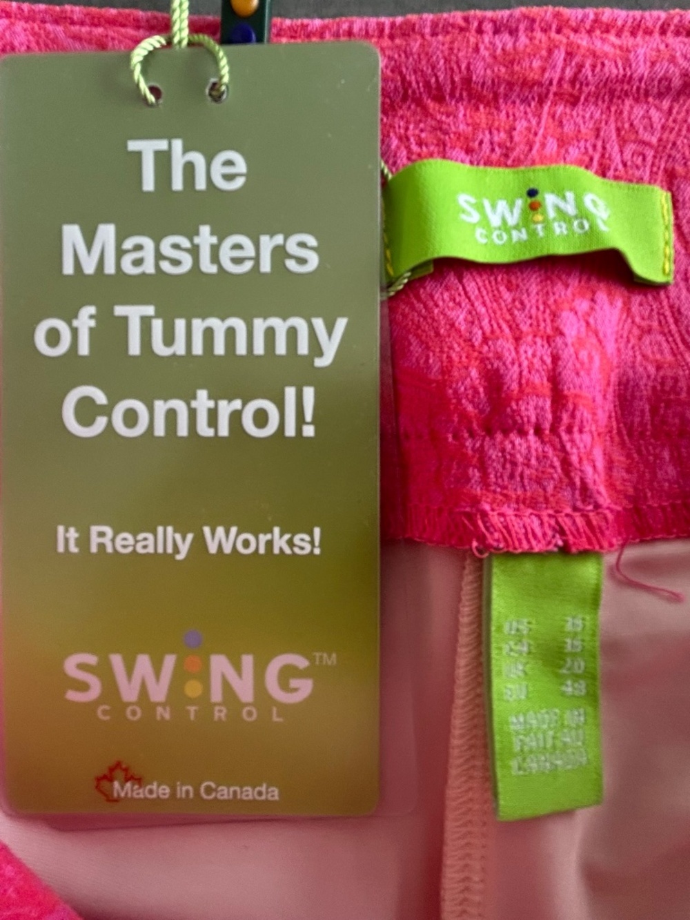 NWT Swing Control Skort Color Pink and Coral Paisley Sz 16 - Picture 3 of 6